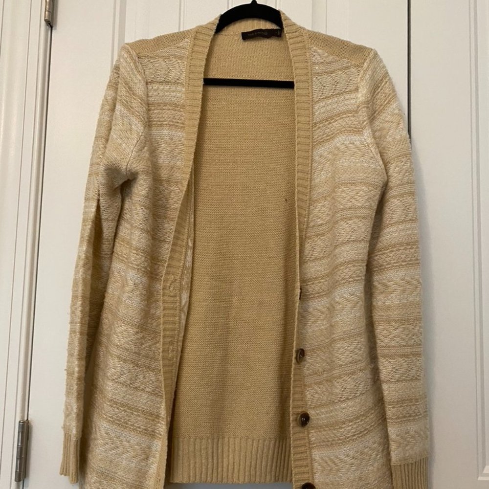Pattern Gold/White Cardigan